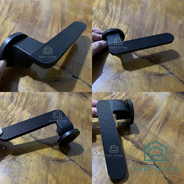 1 set kunci pegangan aluminium ruang, pegangan pintu anti-pencurian ruang tamu kamar tidur, Lurus pegangan pintu