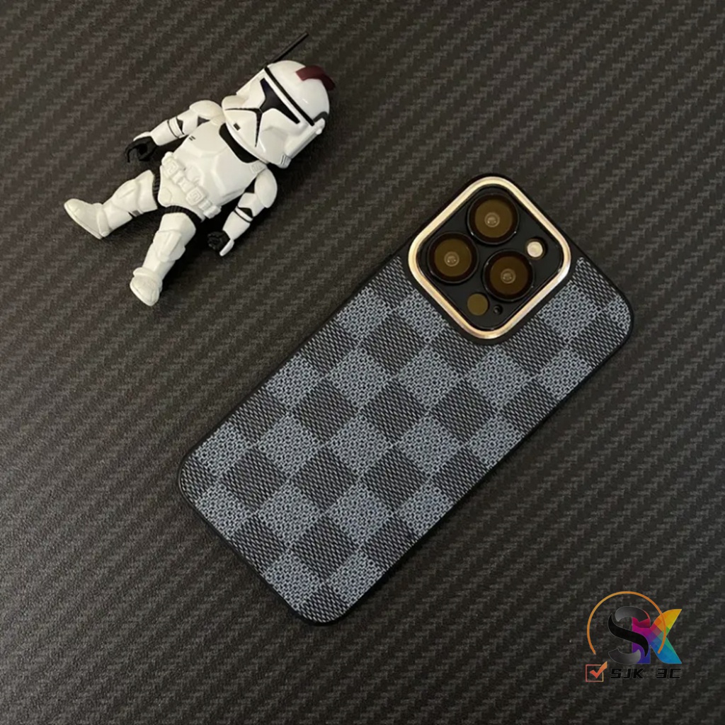 New !! For iPhone Black White Plaid High Quality Fashion With lens protection Case iPhone 14 13 12 11 Pro Max CASE