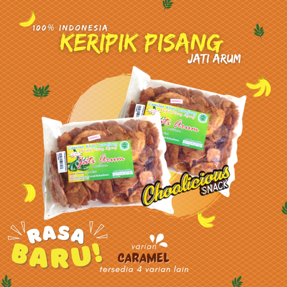 

JATI ARUM Keripik Pisang Agung Rasa Caramel / Karamel Renyah