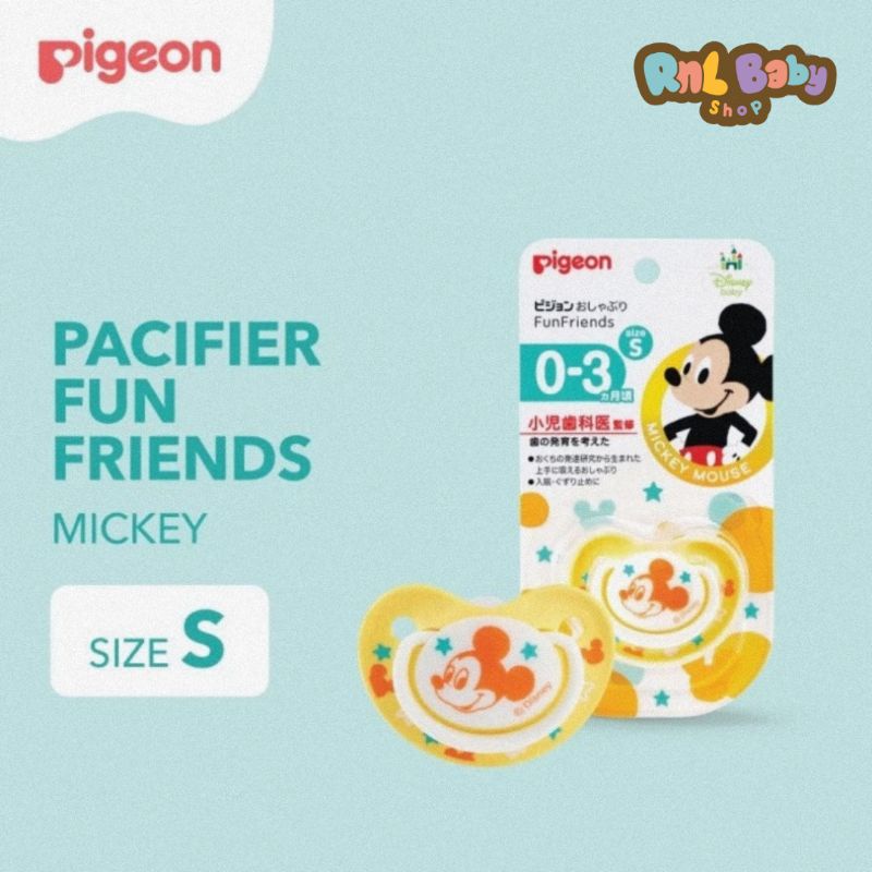 Pigeon Pacifier Fun Friends Disney Mickey &amp; Minnie - Empeng Bayi