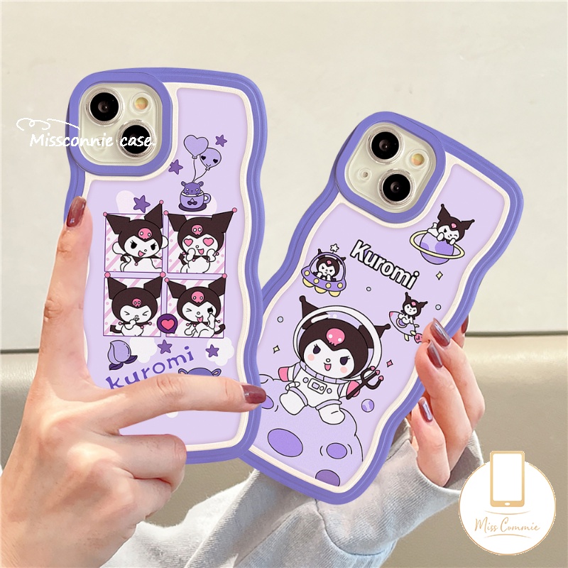 Case Untuk Samsung A14 A04 A13 A23 A03s A32 A53 A50s A22 A04s A04E A12 A50 A52 A52s A33 A02s A03 A21s A30s A20 A11 A51 Astronot Luar Angkasa Lucu Kartun Kuromi Lembut Gelombang Penutup Tepi