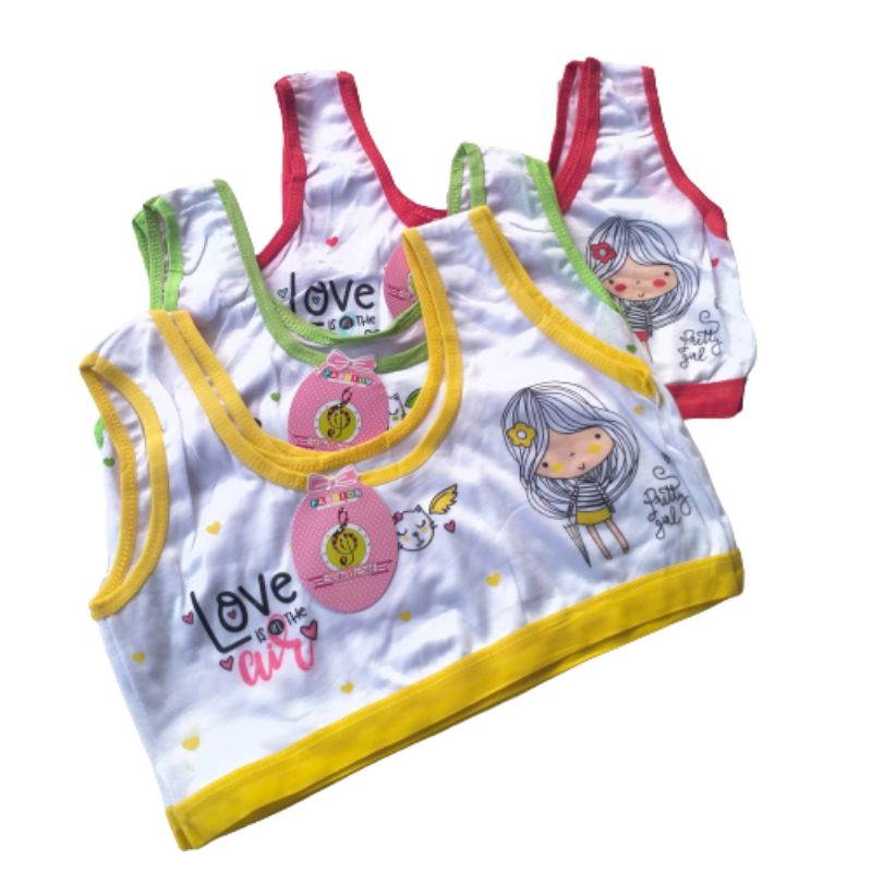 12 Pcs Miniset Anak Lusinan Bh Wanita Sport Bra Tanpa Busa Remaja DOMISOL