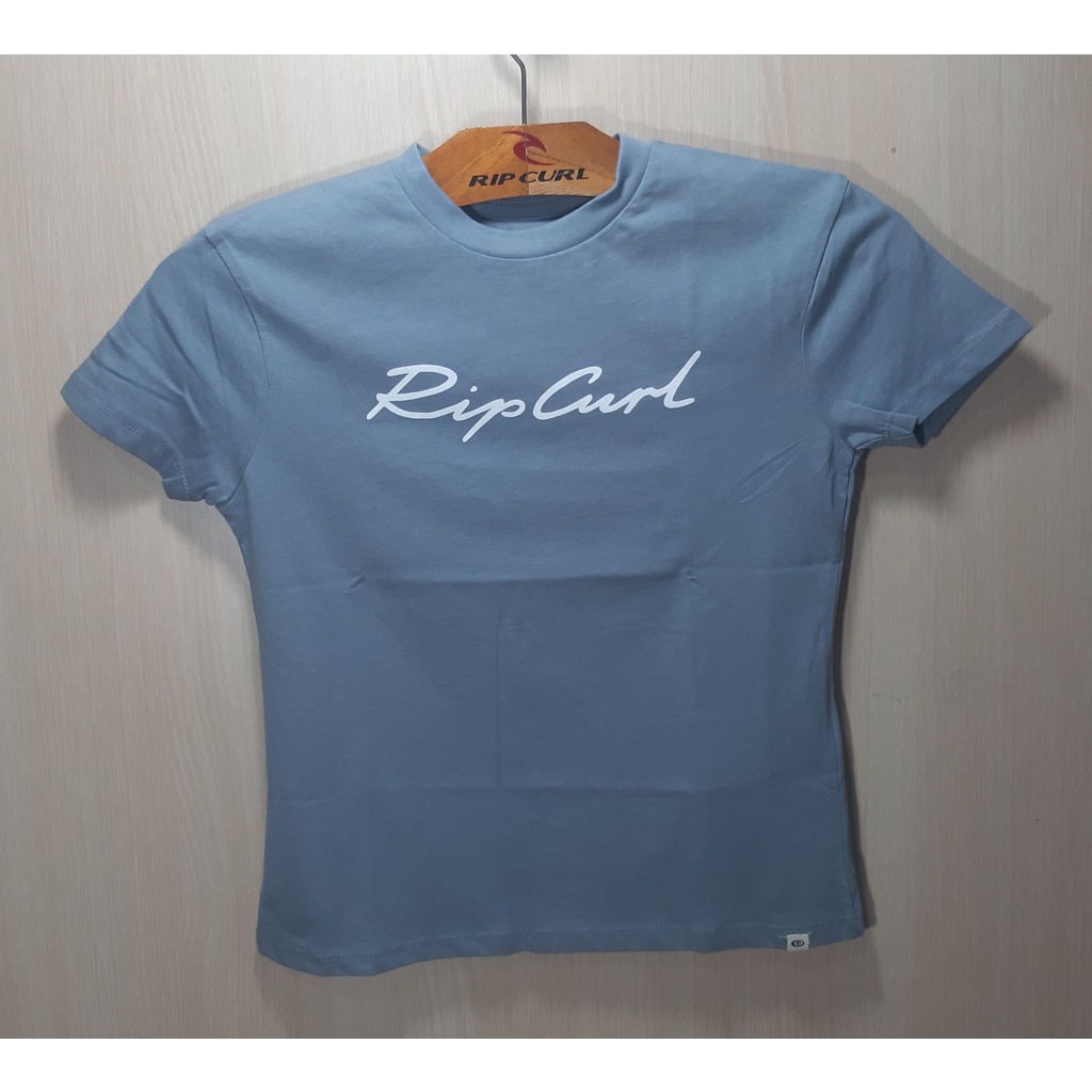 Kaos Ripcurl Wanita Original P21 Sunset waves tee girl - blue grey