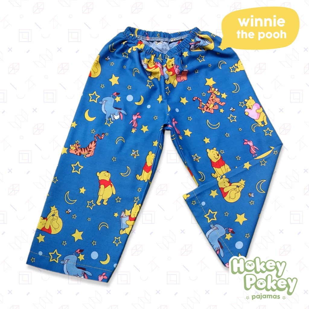 Setelan Baju Tidur Piyama Anak Tanpa Kerah Motif Winnie the Pooh