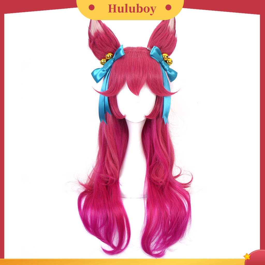 Wig Rambut Palsu Model Panjang Keriting Warna Gradasi Untuk Pesta Cosplay