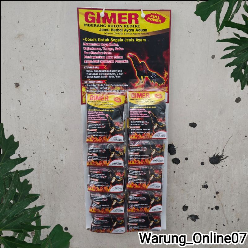 GIMER Jamu Ayam Laga - Harga 1 Renteng Jamu Rawatan Harian Jelang Laga Sama Seperti Giras Penambah S
