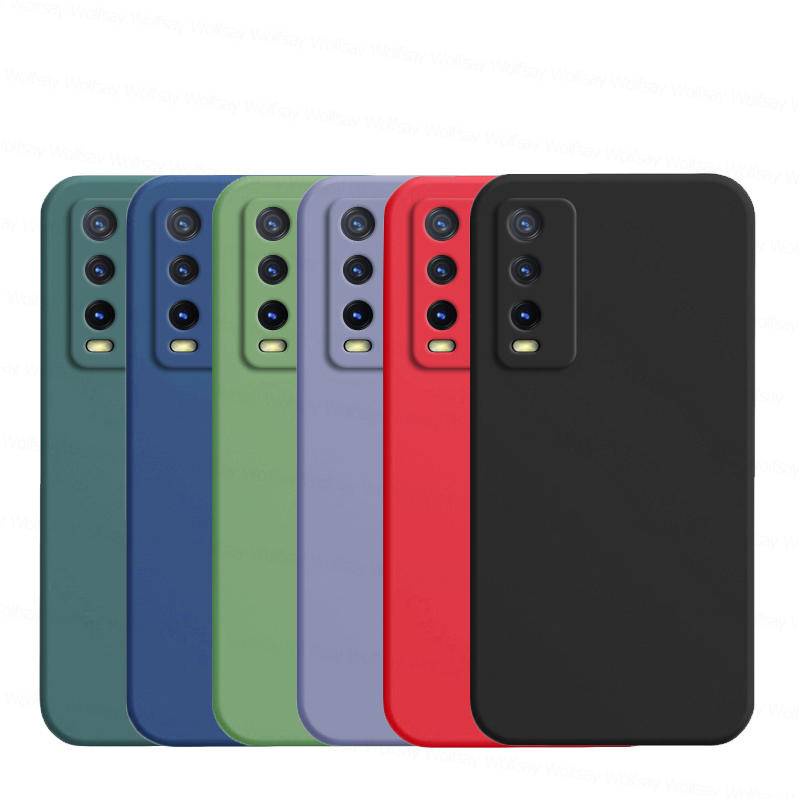 Untuk Vivo Y20T Y20 Y20A Y20s Y20i Y30 Y50 Y70 Y70s Y31 Cover Shockproof Liquid Silicon Casing Belakang Ponsel