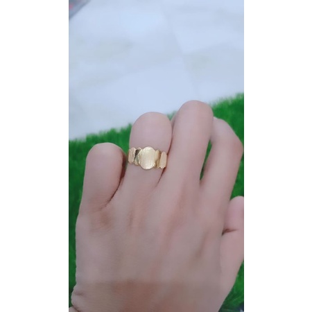 cincin keong + ukir pasir / cincin perak asli silver 925 lapis emas/ cincin fashion wanita terbaru