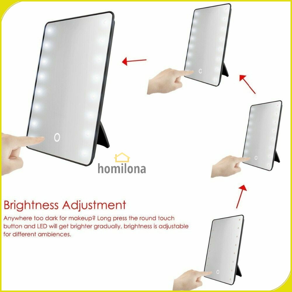 Home Solutions Cermin Make Up Mirror 16 LED Light A3107 Black