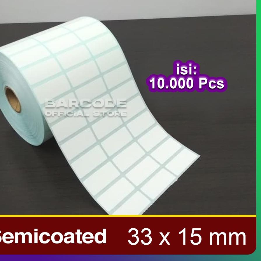 

Miliki !! Label Stiker Bare 33 x 15 mm 3 Line Semicoated Isi 10.000 pcs ダ