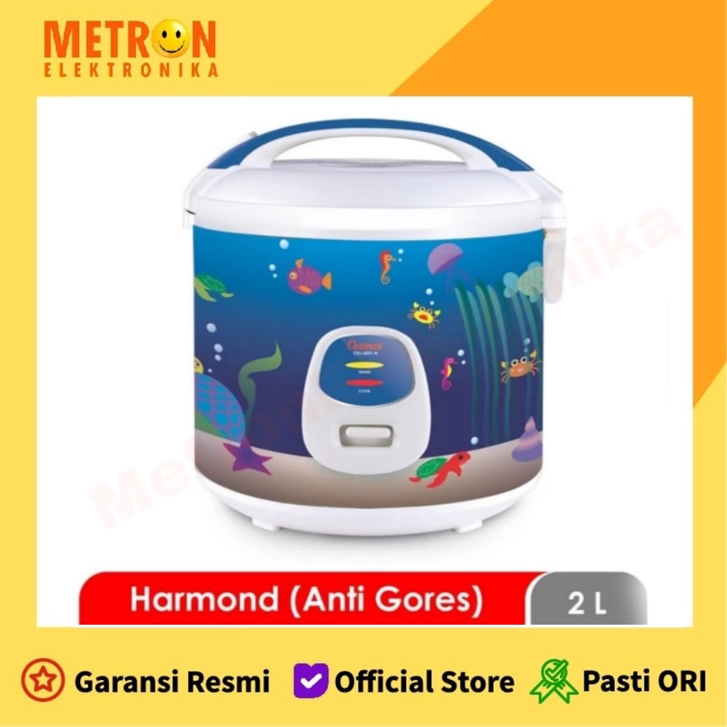 COSMOS CRJ 6031 N / RICE COOKER 2 LITER 400 WATT BLUE / CRJ6031N