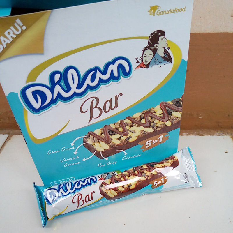 Dilan BAR Chocolate Crunchy Caramel Wafer Krispi Crispy Coklat 12 x 18 Gram