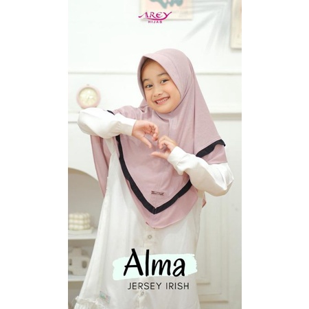 jilbab instan anak Alma Kids ORI AREY HIJAB jersey irish adem
