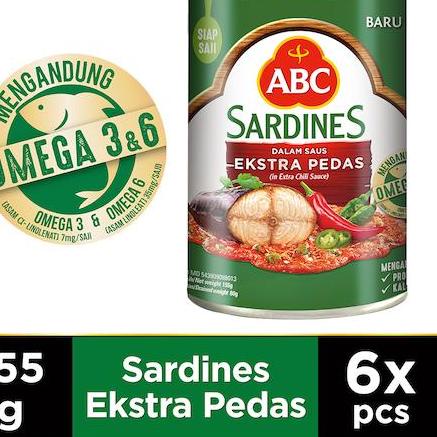 

4.4 FLASH SALE ABC Sarden Saus Extra Pedas 155 gr - Multipack 6 pcs