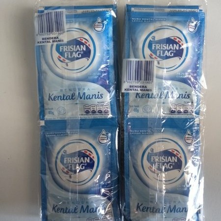 

Kental-Manis- Susu Kental Manis Sachet Bendera Frisian Flag Isi 6 /Renceng - Murah -Manis-Kental