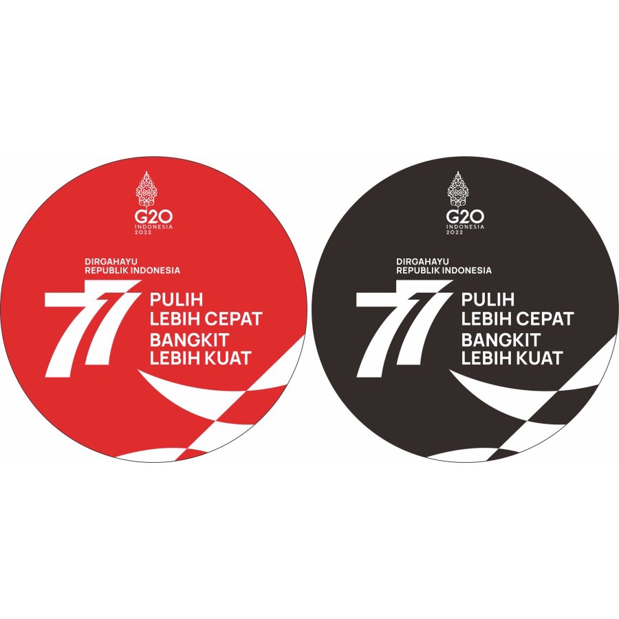 

STIKER VINYL BULAT HUT RI 77
