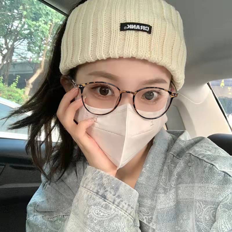 COD❤️Kacamata Anti Radiasi Photocromic Wanita Pria Bentuk Bulat Korea Gaya Fotocromic Komputer Anti Sinar Matahari Blueray Silau Potocromic Kaca Mata Optik Glasses