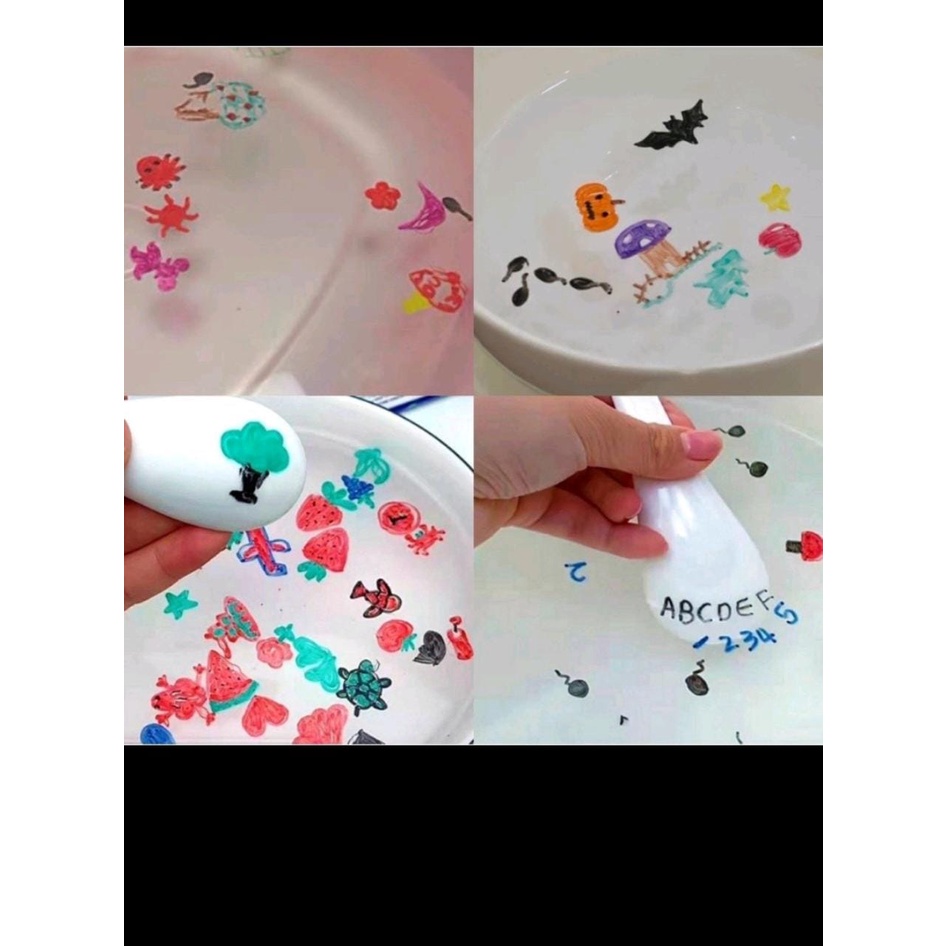 

mainan spidol + sendok air ajaib mengapung viral isi 12 pcs - whitw board