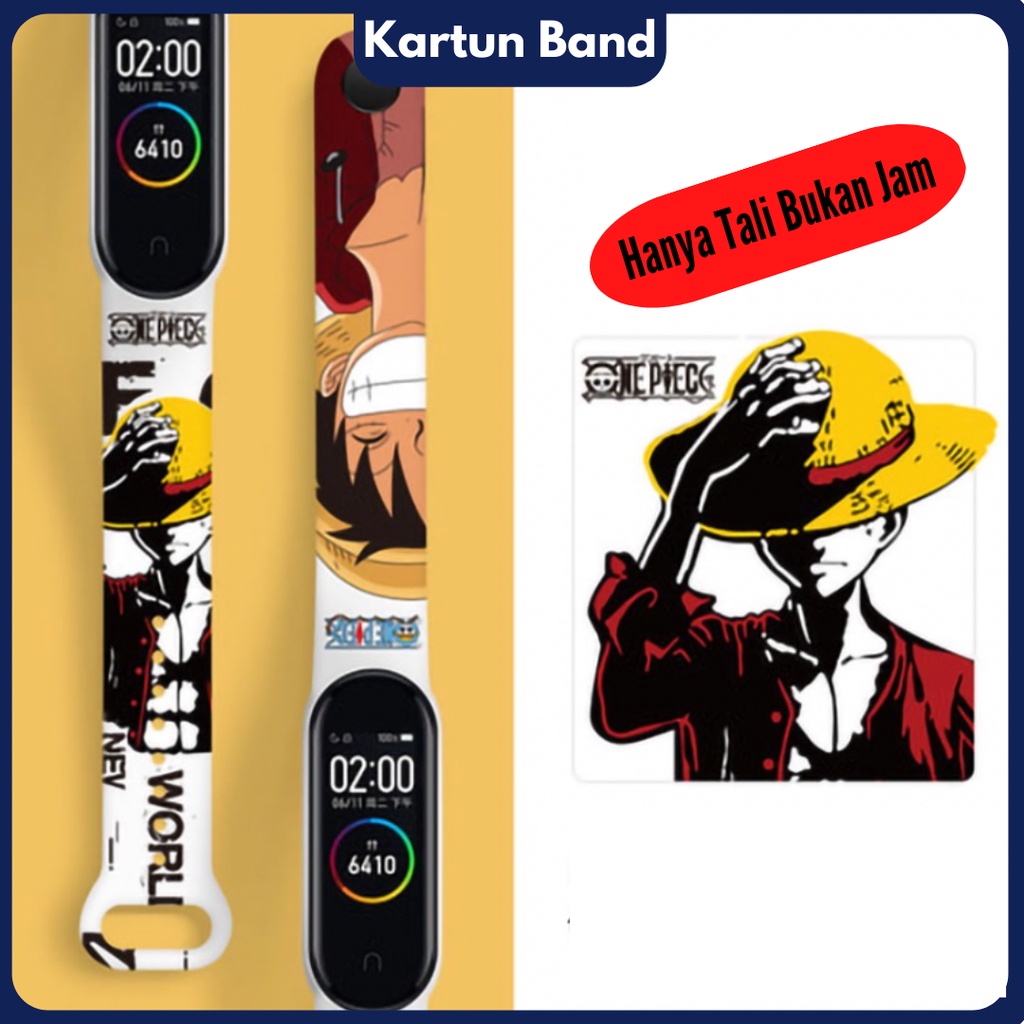 Strap Ml Band 5 Band 6 band 7 Silicone Strap Replacement Strap  XlAOMl Ml  Band 5/6/7 Cute Cartoon Anime Pattern
