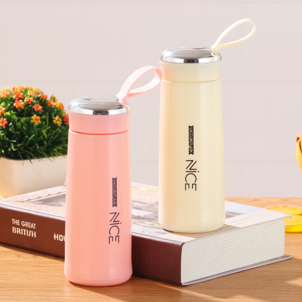 Botol Tumbler Minum Nice 400ML Bahan Kaca Dengan Kemasan Dus