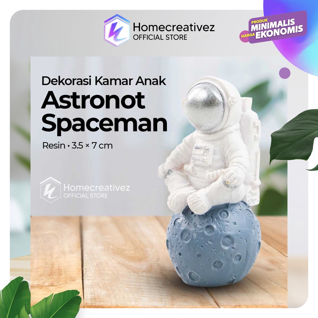 Homecreativez - Pajangan Dekorasi Kamar Anak Figure Astronot Spaceman Resin