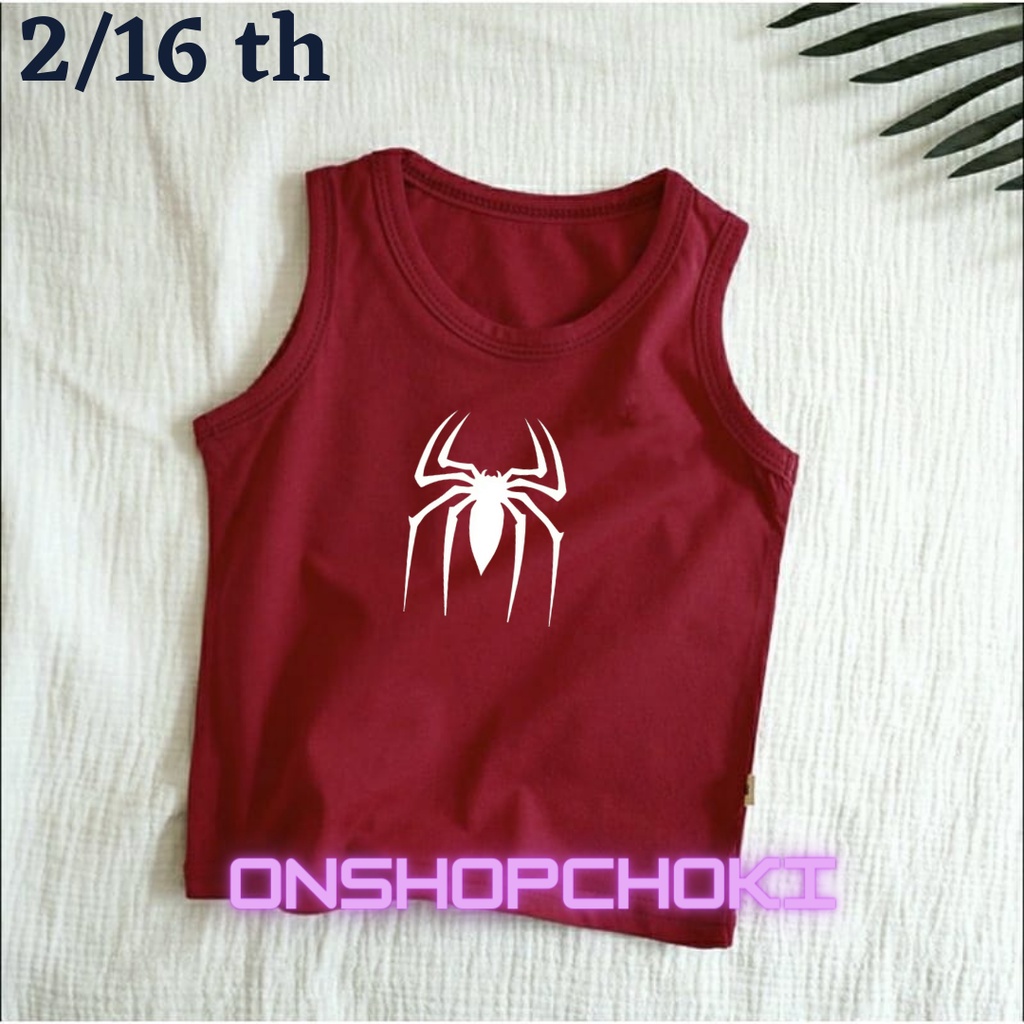 Singlet Anak LOGO &lt;spridermen&gt; Unisex Ideal Usia 2-16th Singlet Anak Anak Pakaian Anak Unisex