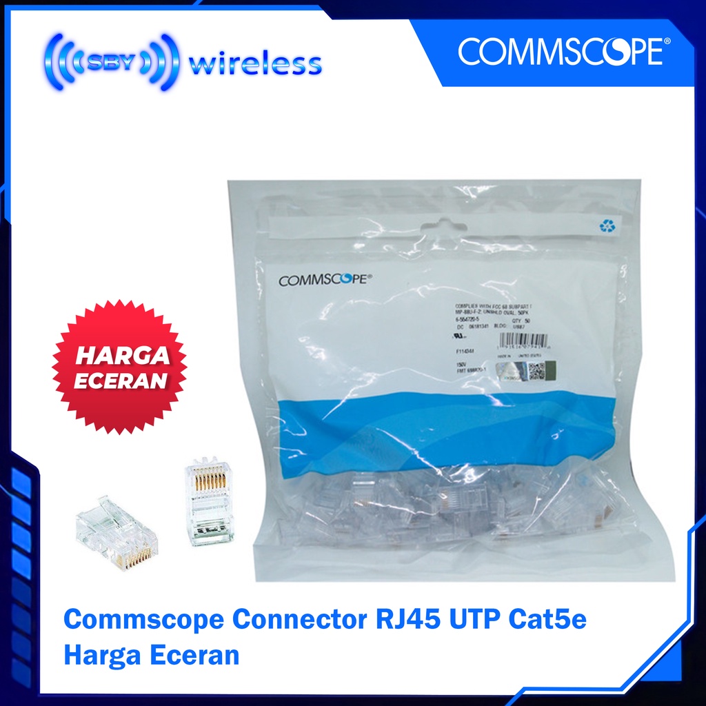 Konektor RJ45 UTP Cat5e Commscope  Connector Eceran