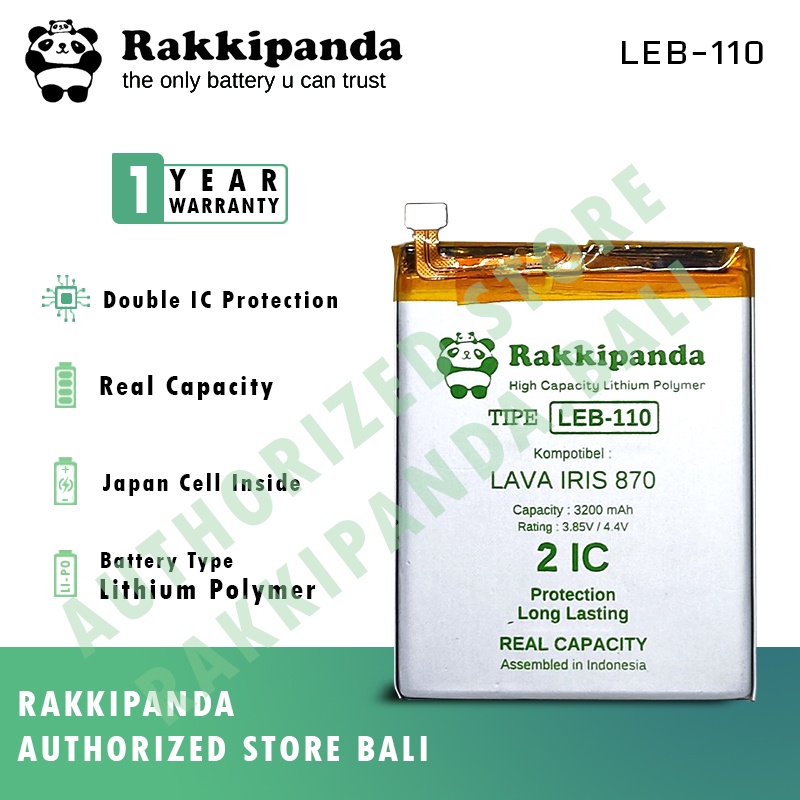 Baterai HP RakkiPanda Batre LEB110 Lava Iris 870 Battery Bergaransi