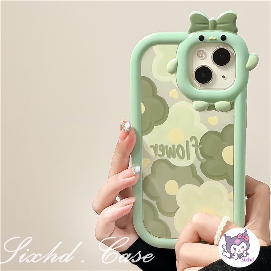 Realme Soft Case Desain Bunga Monster 3D Warna Hijau Untuk C35 C31 C30 C25Y C21Y C25 C15 C12 C11 C21 C20 C17 C3 9i 7i 6i 5i 5s 5 Narzo 50A