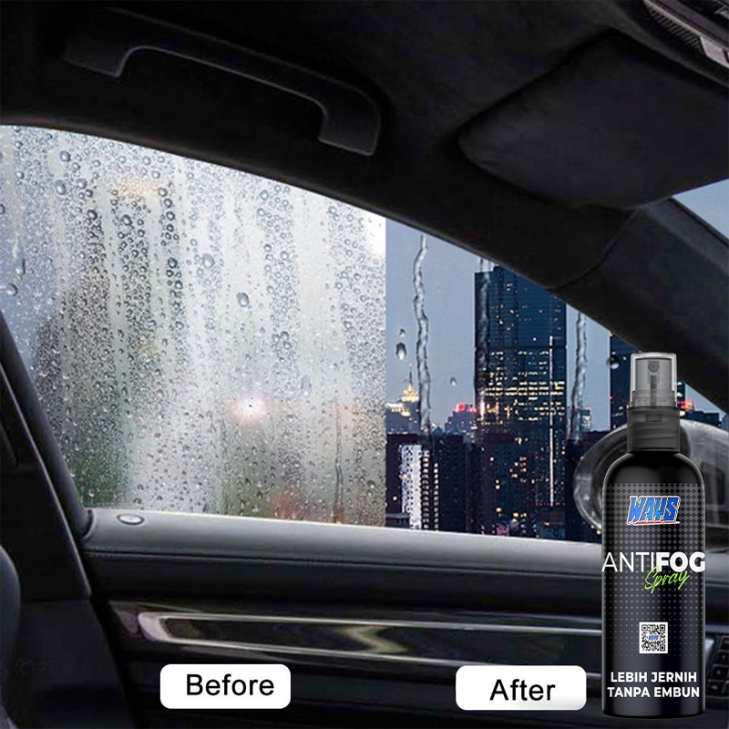 WAYS ANTIFOG SPRAY Anti Embun Uap / Anti Fog Pembersih Kacamata Kaca Mobil Spion Helm - 75ml