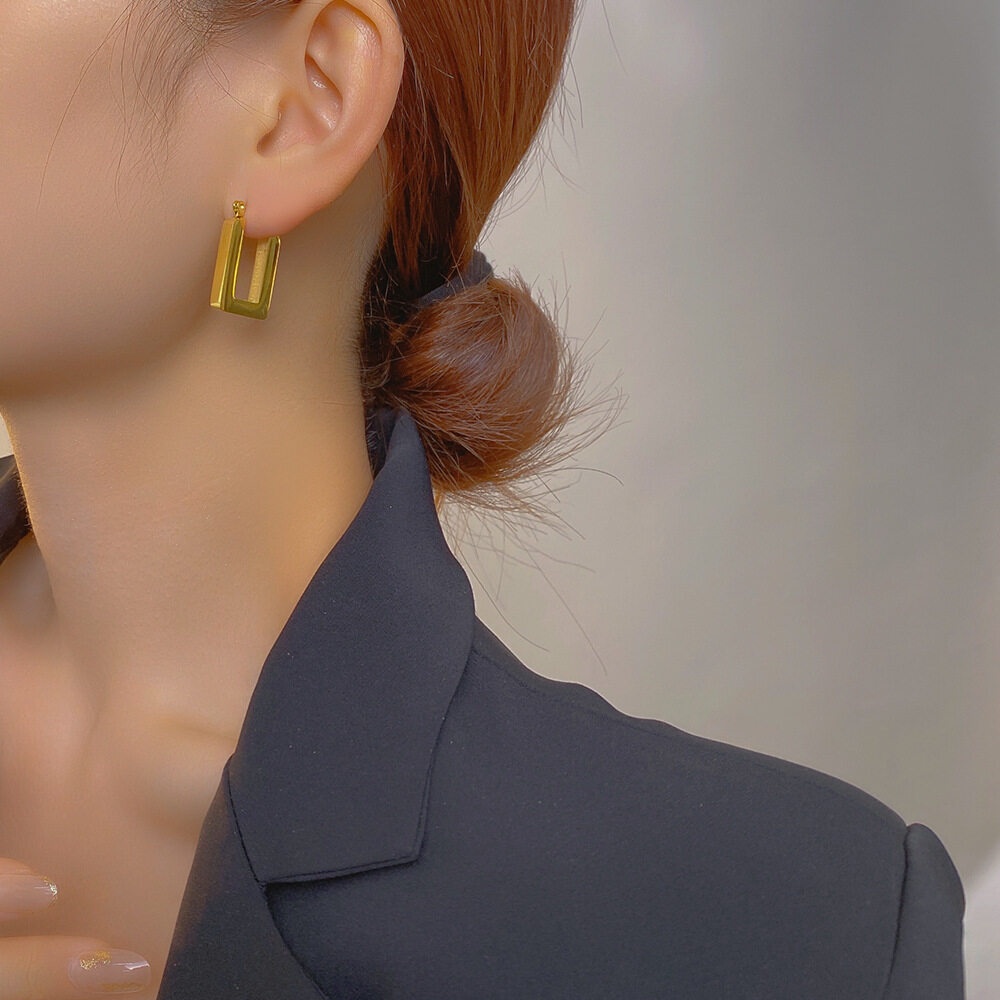 Anting cantol segi titanium anti karat harga grosir bisa cod