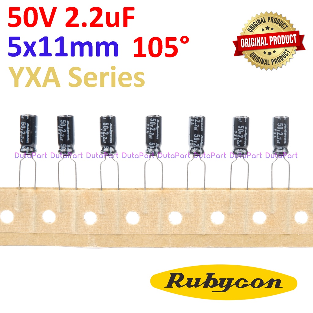 50V 2.2uF ORIGINAL RUBYCON YXA Kapasitor Capasitor Elko Elco