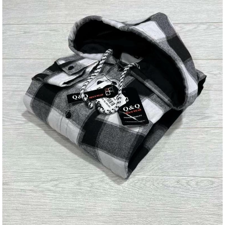 TERBARU KAMEJA FLANNEL HOODIE ORIGINAL [PREMIUM QUALIY] M L XL