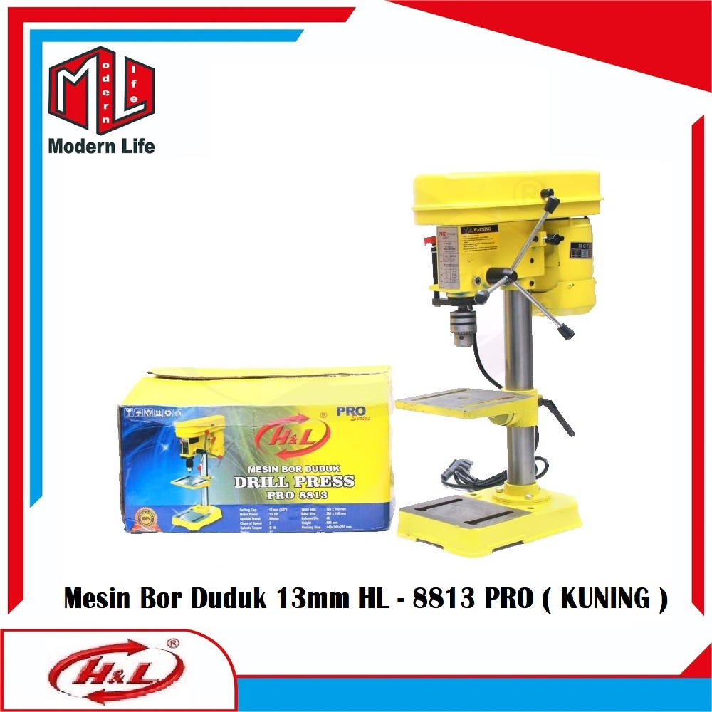 Mesin Bor Duduk 13mm / Bench Drill 13mm H&amp;L PRO 8813