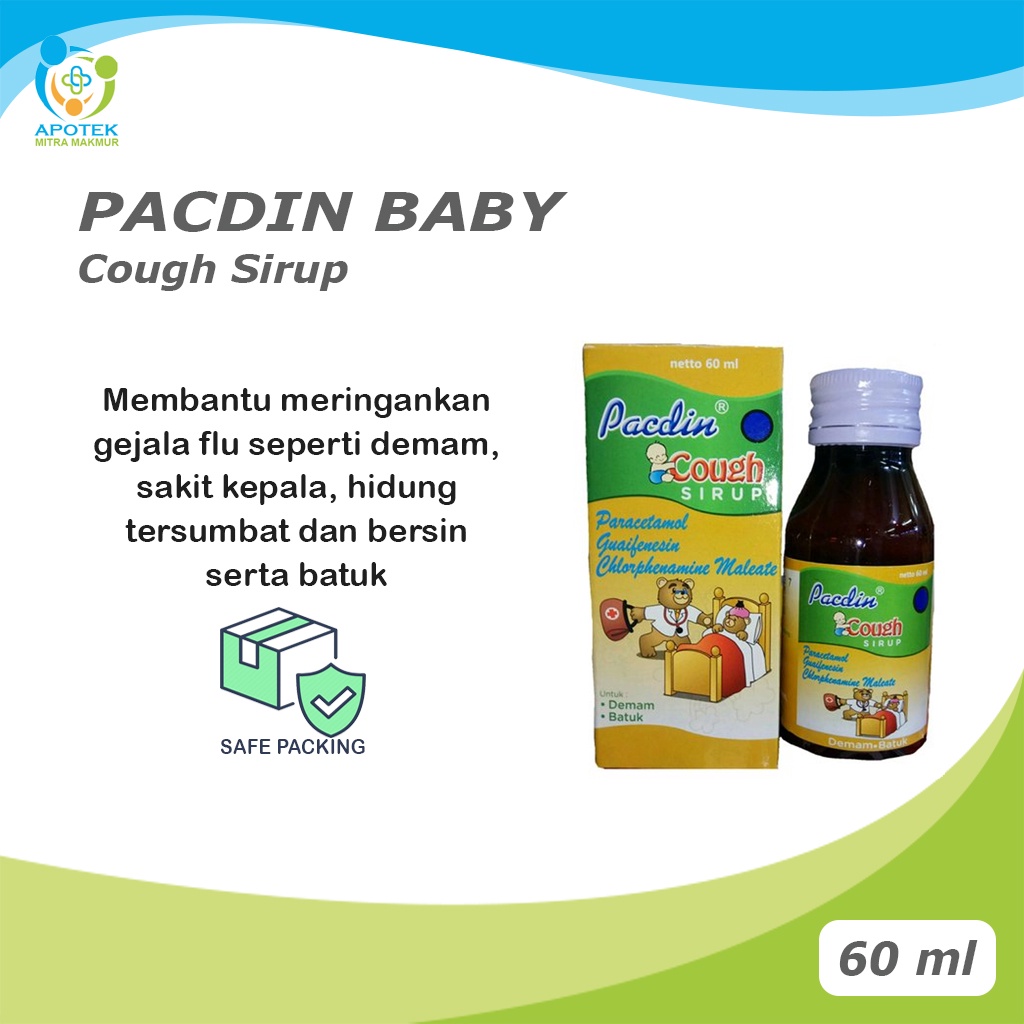 Jual Pacdin Baby Cough Syrup 60ml Sirup Obat Batuk Pilek Anak