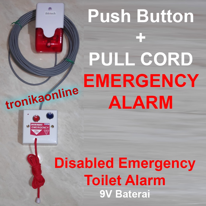 Jual EMERGENCY PULL CORD ALARM bathroom restroom toilet panic button