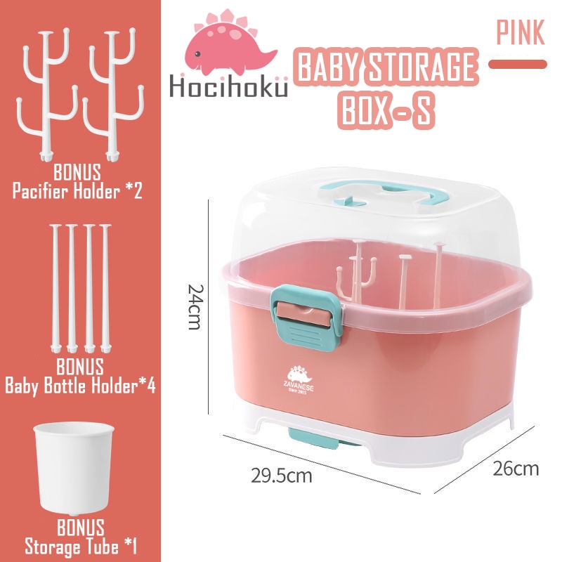 *COD* Rak Pengering Botol Bayi Zavanese Perlengkapan Bayi - Pengering Botol Gelas Serbaguna-PINK SIZE S