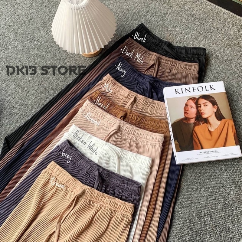 Celana Kulot Plisket Lidi Premium By DK13 STORE