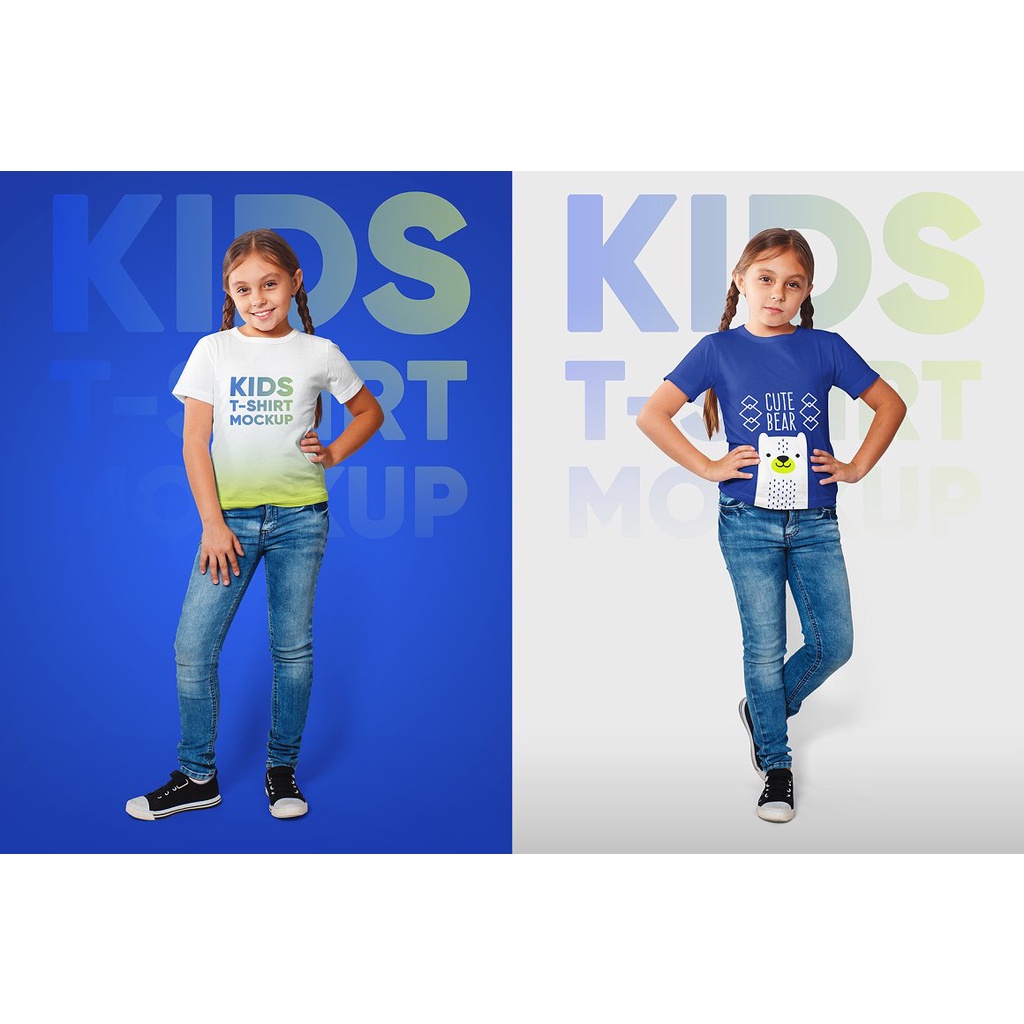 Kids Girl T-Shirt Mockups Vol2 Part 1