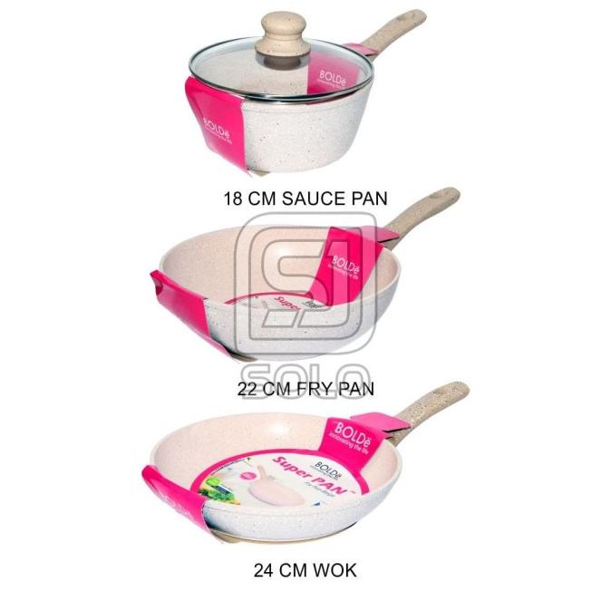 BANTING HARGA Super Pan BOLDe Panci Granite Series Cookware Set SuperPan Set Beige