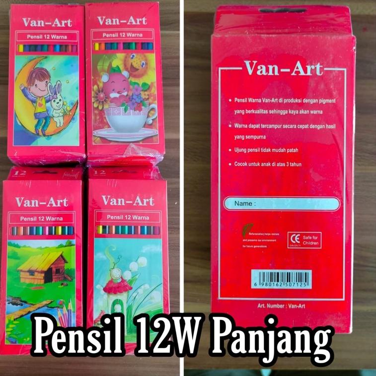 

♩♪ (HARGA per set 12 warna) Pensil warna, pencil warna, 12 warna panjang, pensil warna panjang ➼