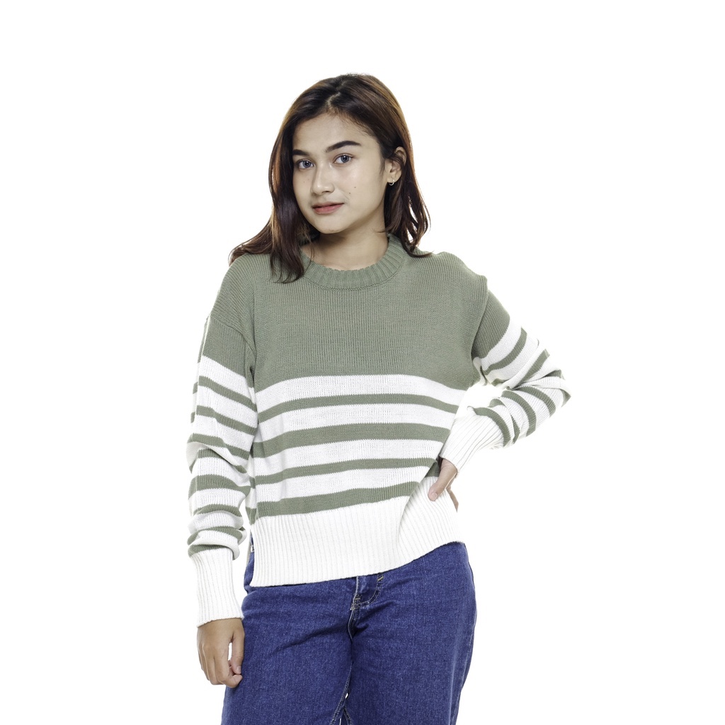 Kirei Sweater Rajut Crop Top Knit Wanita Premium Oversize Murah Halus Korean Style COD Free Ongkir