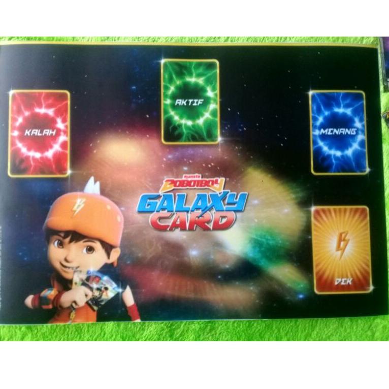 Dek Arena Bertarung  Boboiboy Galaxy Card Waterproof Anti Pudar + ALBUM ◦ TOS.18De22ˢ