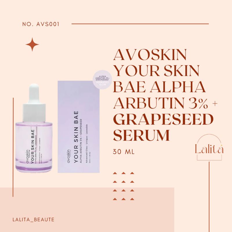 Jual AVOSKIN Your Skin Bae Alpha Arbutin 3% + Grapeseed Serum 30ml ...