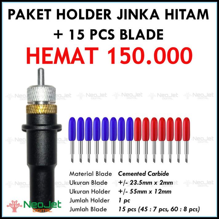 

Promo Paket Blade Holder Hitam + 15 Pcs Pisau Mesin Cutting Sticker Jinka