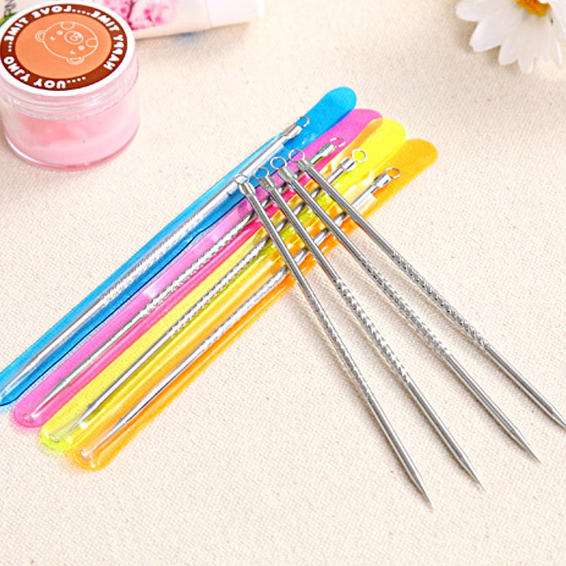 Pinset Komedo 2 in 1 / Alat Pencet Jerawat Komedo -  Jarum Penusuk Komedo Jerawat