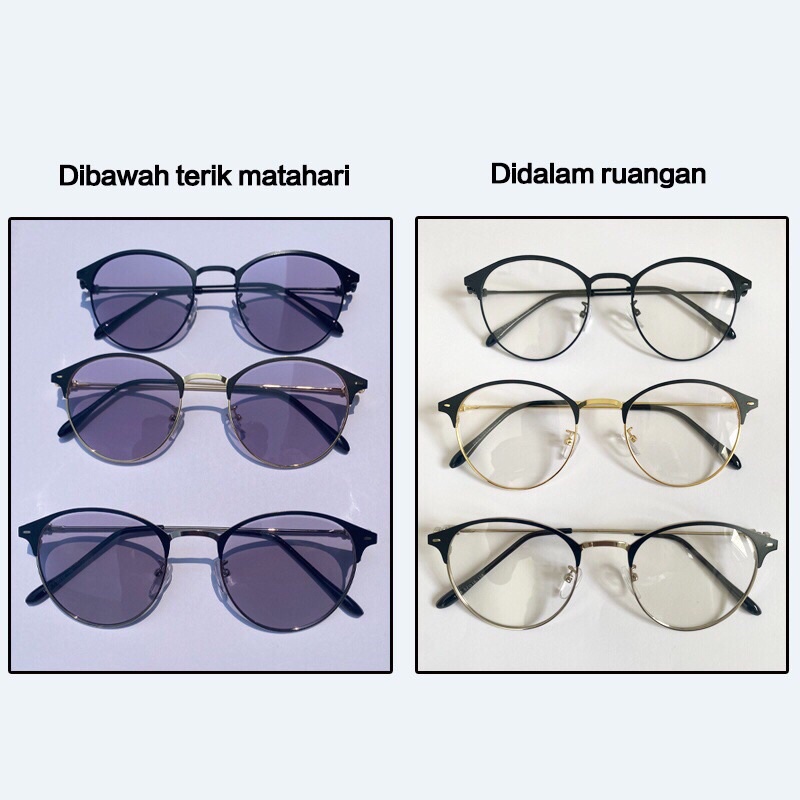 FAST DELIVERY TERMURAH MEDAN - KACAMATA PHOTOCROMIC KACAMATA GAYA KACAMATA ANTI RADIASI LENSA 2 IN 1