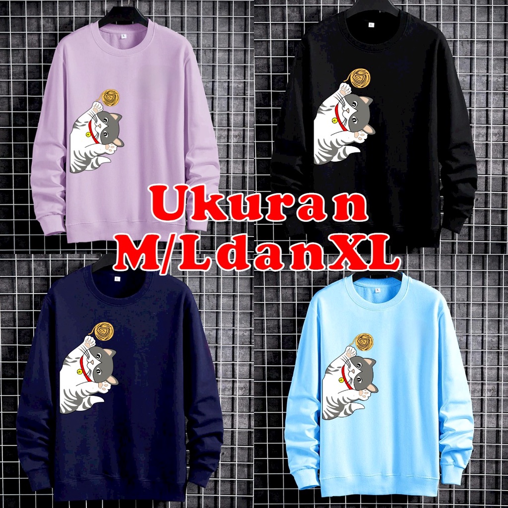 Asgard777 - BAJU SWITER KUCING SAMPING / baju pria / baju panjang pria / baju pria distro / sweater pria