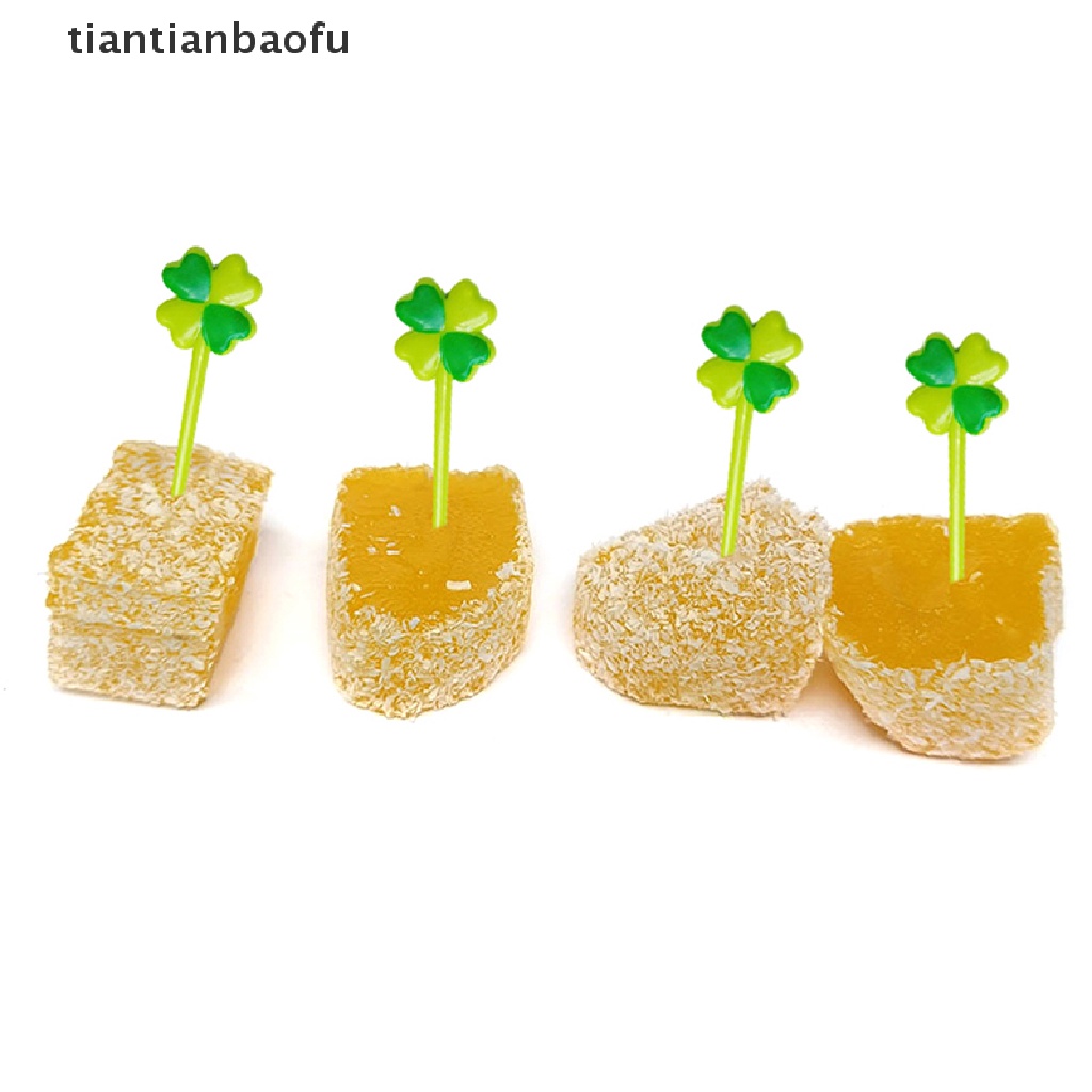 [tiantianbaofu] 8/12pcs Garpu Buah Food Grade Plastik Mini Kartun Anak Kue Buah Tusuk Gigi Bento Lunch Bento Aksesoris Dekorasi Pesta Butik