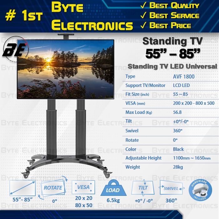 Standing Bracket TV LED 55 60 65 70 75 80 85 inch, Stand TV Adjustable | Standing TV LCD LED